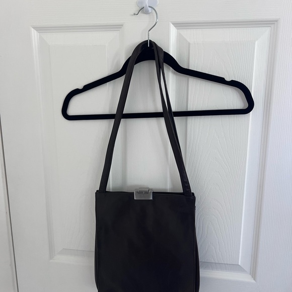 Perlina Handbags - Perlina New York Black Soft Leather Shoulder Bag Purse Medium Size
